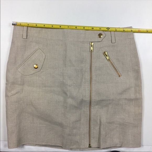 JCrew Linen Zippered Skirt - Picture 7 of 8